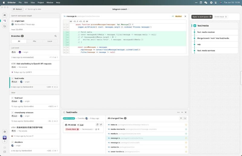 #GitHub情报 #APP🧑‍💻 Git 客户端横评VSCode 的 Git 类插件在大部分时候都够用，但是如果你需要一个功能更加完善的 Git 客户端，欢迎阅读本篇内容