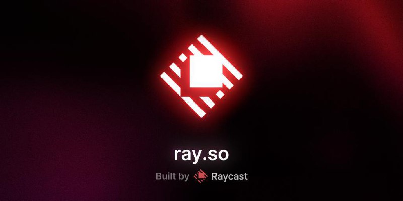 #Tools #Web #GitHub情报🧑🏻‍💻 ray.so