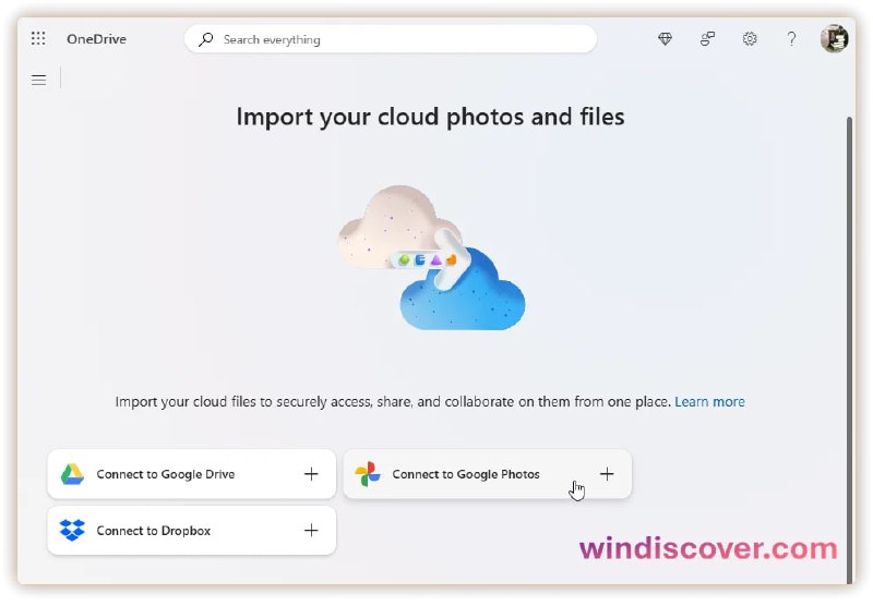 OneDrive 已支持云盘迁移功能，支持 Google Photos、Dropbox 等在 2024 年 4 月的时候，OneDrive 客户端就在测试云盘迁移功能