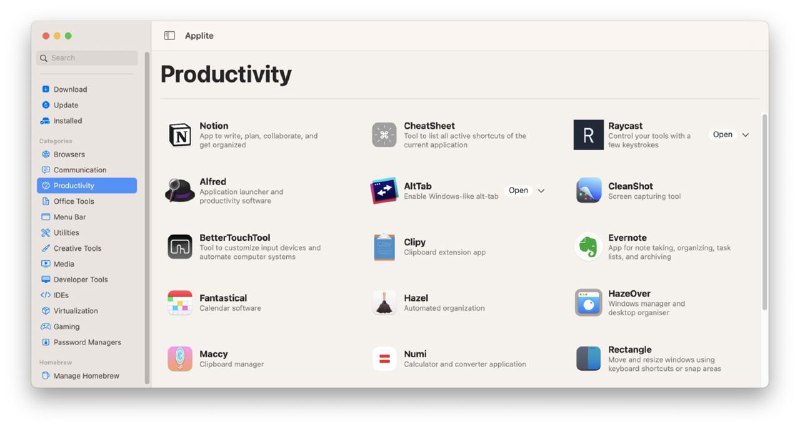 #macOS #APP #GitHub情报💻 Applite